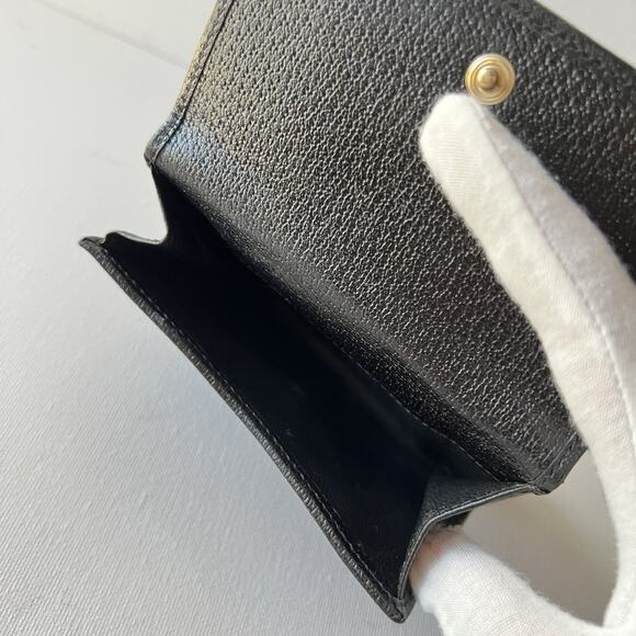 GUCCI Princy GG Logo Canvas Bifold Wallet Black Authentic - Picture 9 of 16